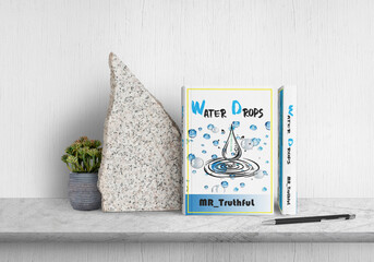 Book on the table mockup