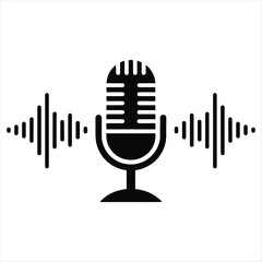 Modern Microphone with Sound Waveform Audio Representation