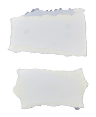 Obraz premium Torn white kraft paper in transparent background png