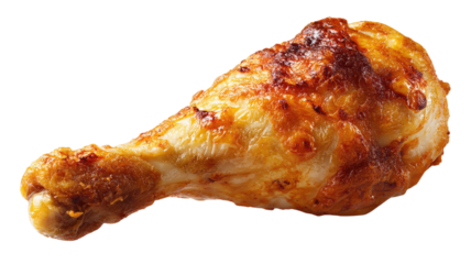 Delicious grilled and roasted chicken wings and chicken on a plate, ready for a tasty dinner meal