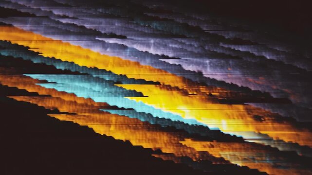 Electronic VCR signal scratch effect video backgrounds blending colourful analog media waves with nostalgic picture on effect, monitor, vcr