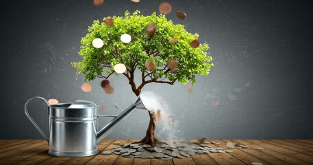 Investing in Growth - A Visual Metaphor of Financial Prosperity.
