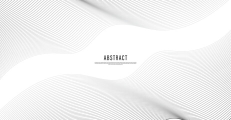 Naklejka premium Abstract Wavy Lines Halftone Vector Background