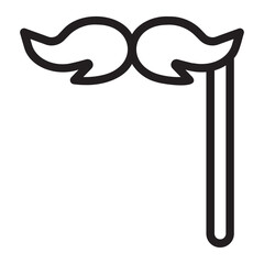 mustache line icon