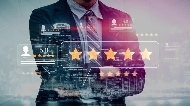 Customer centric review and rating system support product review, digital rating concept, and customer give good trust by visualizing people choice through stars and feedback content technology Marrow
