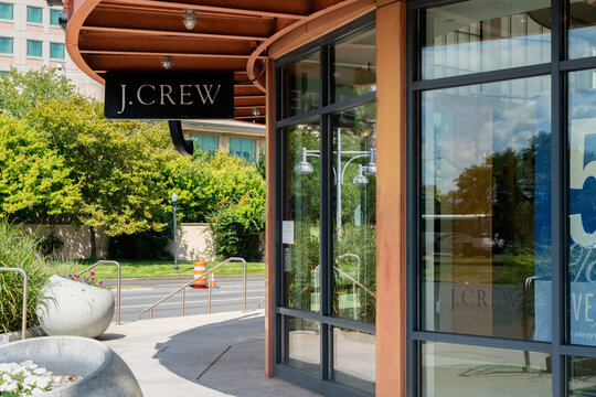Atlantic City, NJ - Aug 28, 2025: TheEntrance of J.Crew Factory is the outlet division of J.Crew Group, Inc., a specialty apparel retailer founded in 1947. With over 190 factory stores across the U.S.