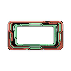 Futuristic Digital Frame with Sci-Fi Elements