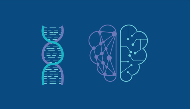 dna strand on blue background