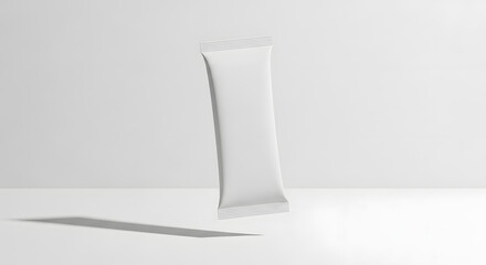 Clean white stick pack mockup for branding, perfect for snacks, supplements, and personal care products