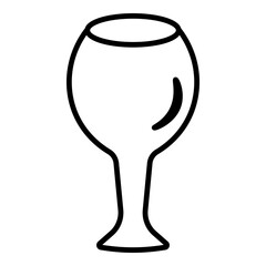 Outline of a glass containing liquid juice