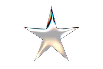 Obraz premium chrome metallic star