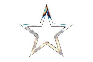 chrome metallic star