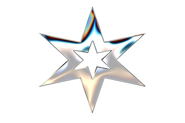 iridescent starburst shape