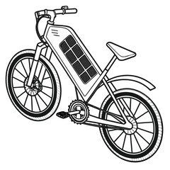 Electric bike isolated on, a sustainable transportation