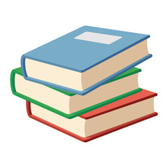 transparent vector image png of a stack of colorful books