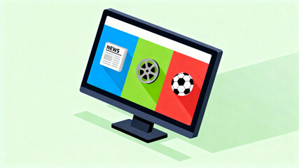 3D Flat Style Smart TV