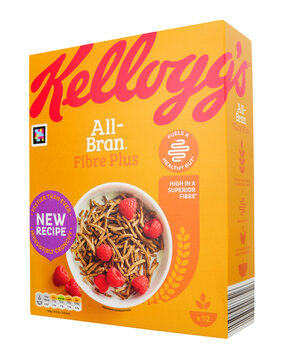 Kellogg's All Bran fibre plus new recipe breakfast cereal in a 500g box