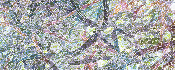 A backdrop of foliage behind a high contrast image of naked tree branches is lyrical and ambiguous, and makes a strong semi-abstract background.