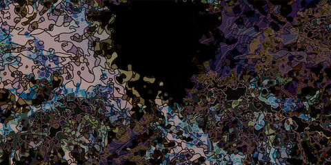 Abstract image multicolored illustration painted canvas as multicolor floral background with pencil strokes of yellow, green, brown flowers