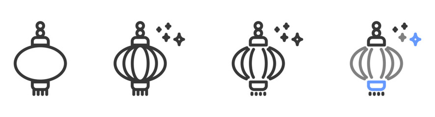 The Ultimate festival Styles with Variations Line of icon set vector illustration