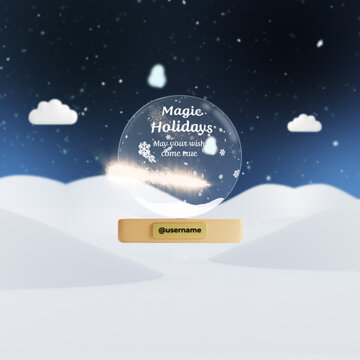 Christmas Snowglobe Logo Reveal &ndash; Square Holiday Animation