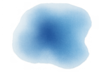 Abstract blue soft cloud or smoke shape on transparent background creating gradient bubble flow effect