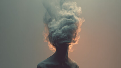 Abstract Expression of Overthinking and Mental Strain