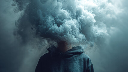 Abstract Expression of Overthinking and Mental Strain