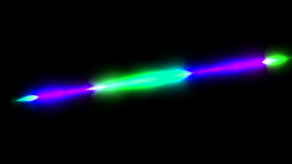 Abstract blurred magic laser . Stripes space flowing and vibrant dynamic, fiery color gradients on a black background. Led energy design featuring vibrant fiery color.