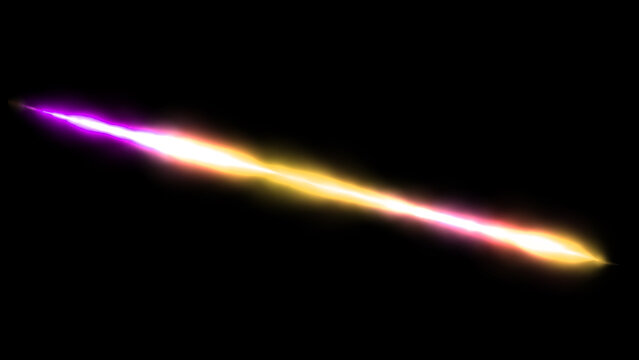 Abstract blurred magic laser . Stripes space flowing and vibrant dynamic, fiery color gradients on a black background. Led energy design featuring vibrant fiery color.