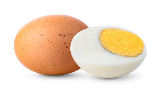 Egg isolated on transparent png ( image from camera )
