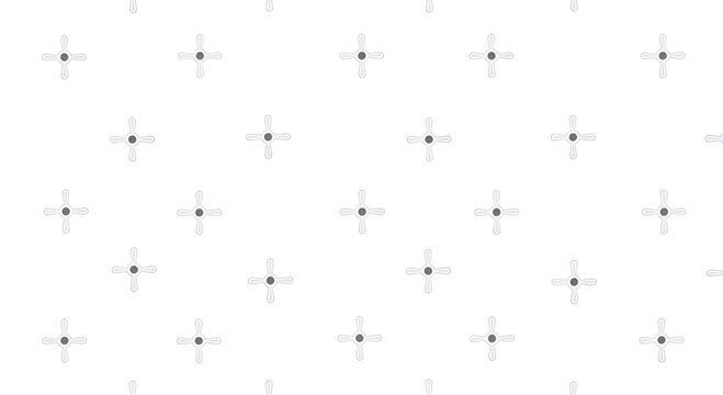 Seamless pattern white background with gray cross shape design textile
