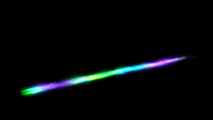 Abstract blurred magic laser . Stripes space flowing and vibrant dynamic, fiery color gradients on a black background. Led energy design featuring vibrant fiery color.