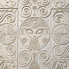 alien hieroglyphics on isolated white background png