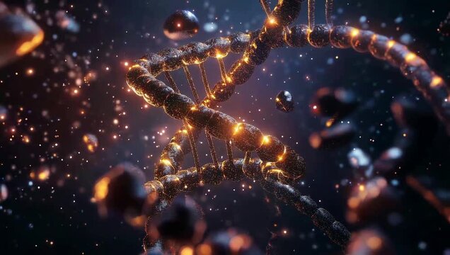DNA double helix in space