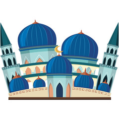 vector illustration of a set of landmarks