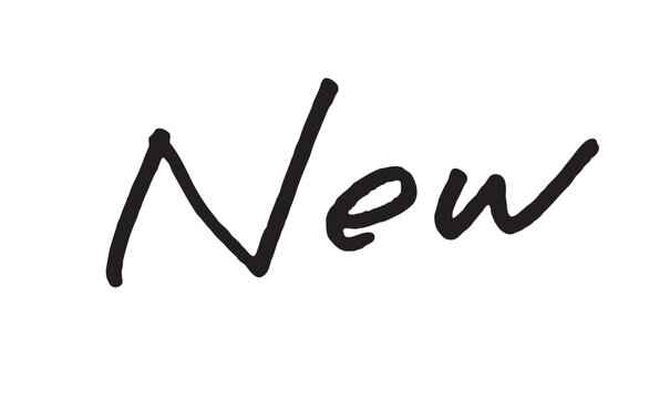 手書き英語文字「New」の筆記風デザイン素材｜新着,新商品,強調,販促,手描き