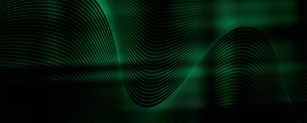 Fototapeta premium Abstract background with flowing grid line. Dynamic waves