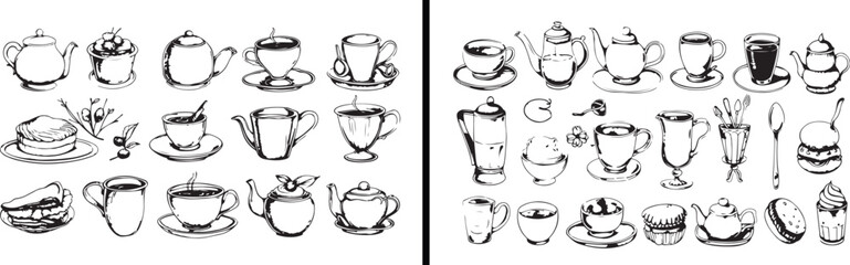 coffee cup sketch, cafe illustration vector, black and white beverage art, caffeine drink design, breakfast theme concept, minimal coffee doodle, morning refreshment artwork, latte vector style, art o