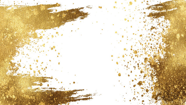 Gold glitter. Golden sparkle confetti. Shiny glittering dust. Abstract shiny color gold wave design element. gold brash texture