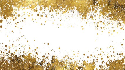 Gold Brush Stroke Vector Texture Shimmering Metallic Paint Splash on White Background Gold Paint Brush Stroke Vector | Shimmering Metallic Splash with Glitter Effect vector design