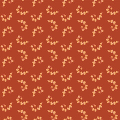 Golden Ornamental Curl Seamless Pattern