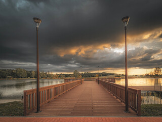 Obraz premium Architecture of Zdunska Wola, Poland.