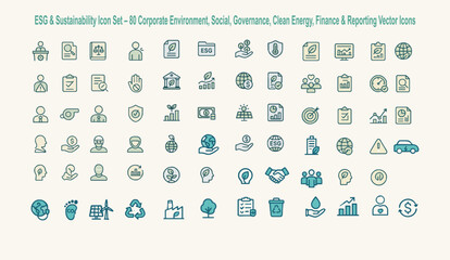 ESG & Sustainability Icon Set...