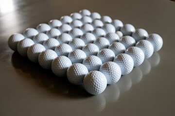 Stock up for success with this collection of golf balls, perfect for showcasing strategy, precision, and the pursuit of excellence on the green