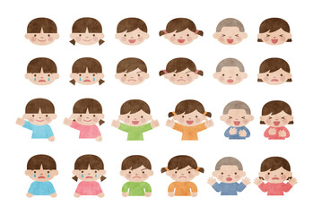 子供　顔　上半身