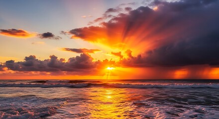 Obraz premium sunset at the beach