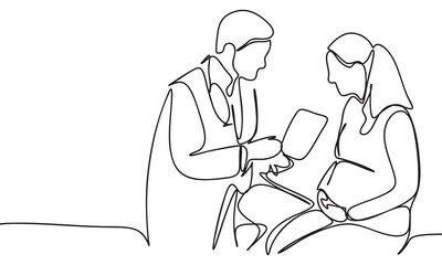 Prenatal Consultation Doctor and Expectant Mother