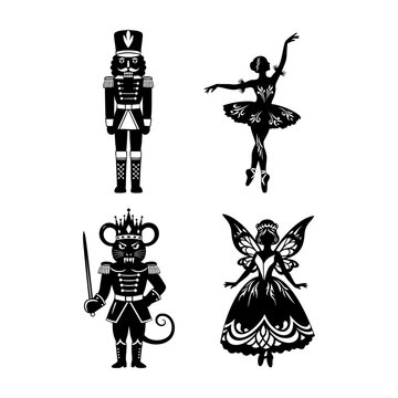 Nutcracker Suite Character Silhouettes Soldier Ballerina