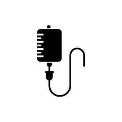 IV Bag Infusion Medical Icon Vector Logo Template